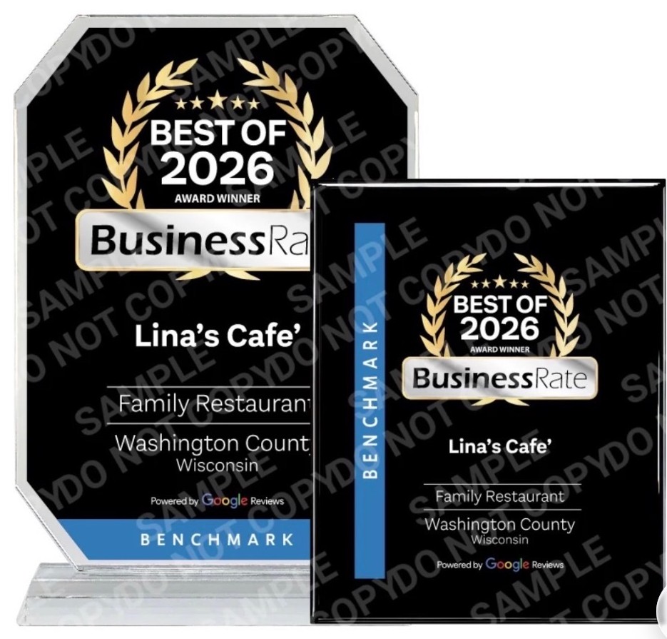 Best of 2026 award, Family Restaurant, Washington County Wisconsin, from BusinessRate